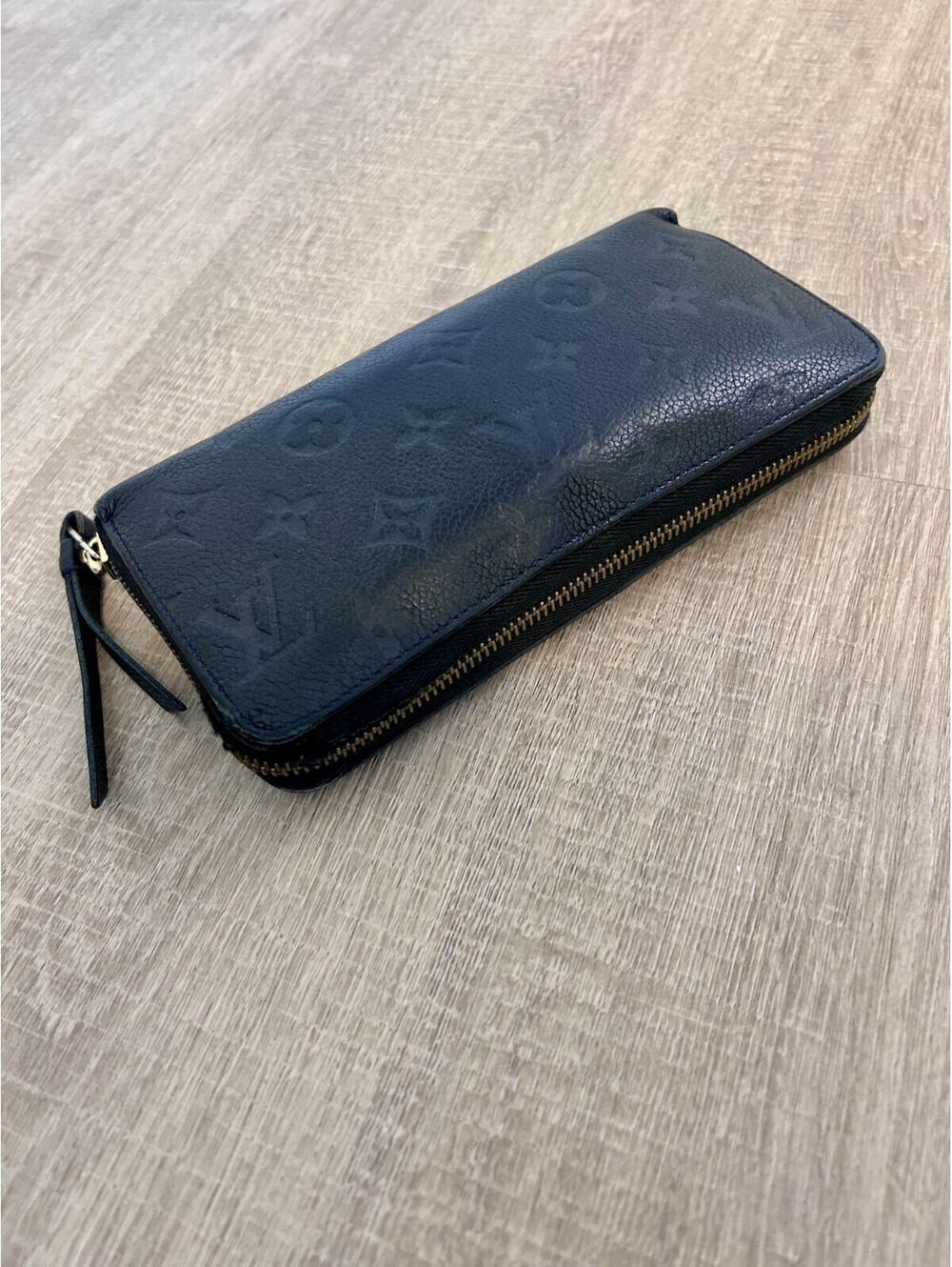Authentic Louis Vuitton Empreinte Zippy Wallet Long Wallet Black